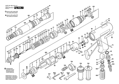 Section 1 Diagram and Parts List for 0607451409  Bosch Screwdriver