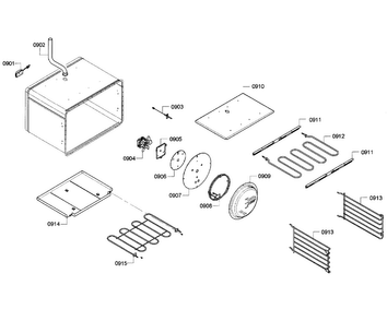 Large Oven Diagram and Parts List for PRD486GDHC 04 Thermador Range