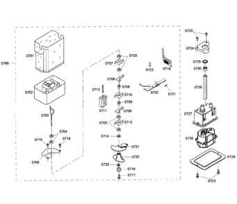 Ice Container Diagram and Parts List for KBUDT4255E 04 Thermador Refrigerator