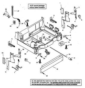 Base Diagram and Parts List for SHU53E06UC 14 Bosch Dishwasher