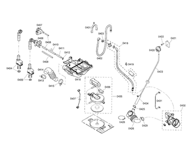Dispenser/sump/pump Diagram and Parts List for WFMC544SUC 15 Bosch Washer