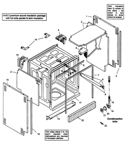 Tank Assy Diagram and Parts List for SHX99B06UC 14 Bosch Dishwasher