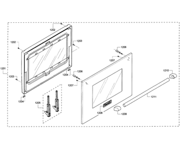 Large Door Diagram and Parts List for PRD486GDHC 10 Thermador Range