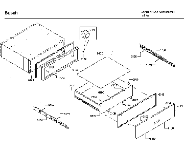 Drawer asy Diagram and Parts List for HSD5051UC 01 Bosch Warming Drawer