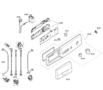 Control Panel Diagram and Parts List for WFL2060UC 27 Bosch Washer