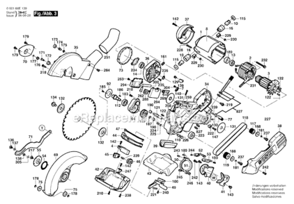 Page C Diagram and Parts List for 4410 060166E139 Bosch Miter Saw