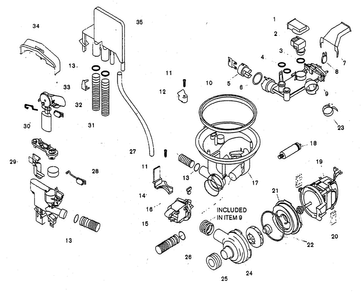 Component Assy Diagram and Parts List for SHU3306UC 12 Bosch Dishwasher