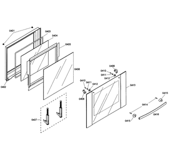 Upper Door Diagram and Parts List for HBL5620UC 04 Bosch Wall Oven
