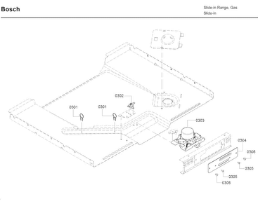 Igniter Diagram and Parts List for HDI8054U 06 Bosch Range