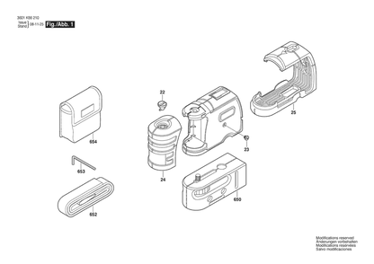 Part Location Diagram of 1618C01495 Bosch Tool GPL3 BATTERY COVER ASSEM