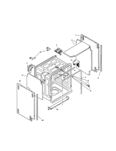 Tank Assembly Diagram and Parts List for SHU5312UC 06 Bosch Dishwasher