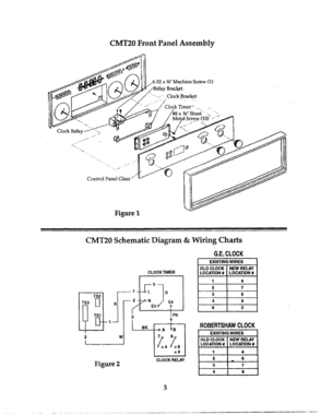 11 - CLOCK KIT FRONT & SCHEMATIC & WIRING Diagram and Parts List for CMT-20  Bosch Range