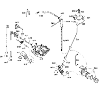 Pump Diagram and Parts List for WFMC6401UC 03 Bosch Washer