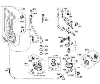 Pump Diagram and Parts List for SGE53U52UC 01 Bosch Dishwasher