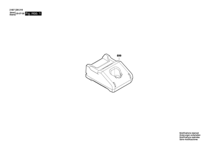Part Location Diagram of 2607226225 Bosch Tool BATTERY CHARGER