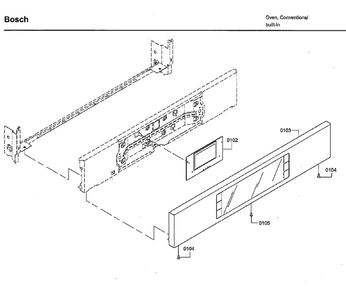Control Panel Diagram and Parts List for HBLP651RUC 03 Bosch Wall Oven