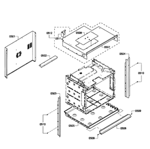 Cabinet Assy Diagram and Parts List for HBL8450UC 07 Bosch Wall Oven