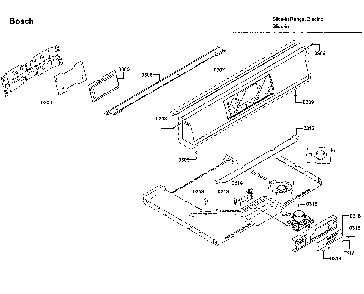 Control Diagram and Parts List for HIIP054U 05 Bosch Range