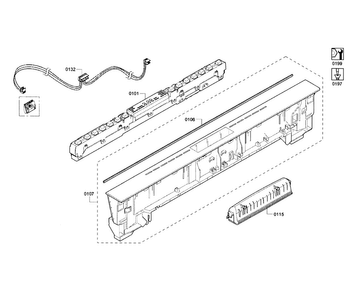 Control Panel Diagram and Parts List for SHX68T56UC 02 Bosch Dishwasher
