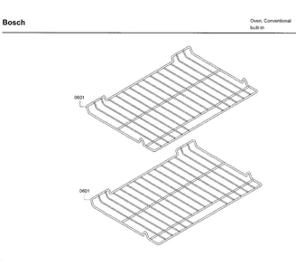 Rack Diagram and Parts List for HBL5751UCC 03 Bosch Microwave
