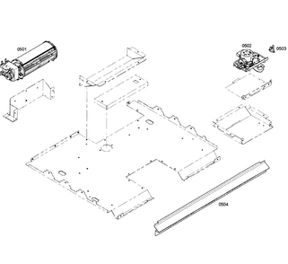 Ventilation Diagram and Parts List for HBN3550UC 01 Bosch Wall Oven