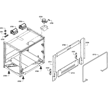 Cabinet Assy Diagram and Parts List for PRD366GHU 04 Thermador Range