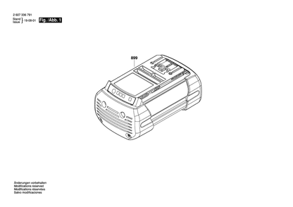 Part Location Diagram of 2607336891 Bosch Tool BAT838 BULK 36V LI-ION 4.0AH X