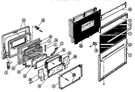 Replacement Parts Diagram and Parts List for MSC-1BG B Thermador Range