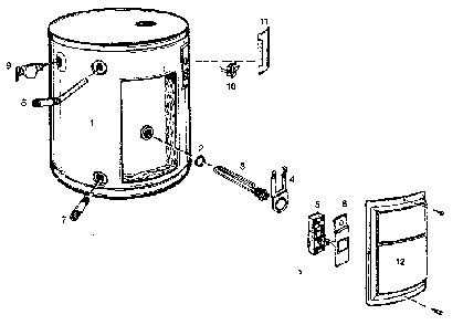 Replacement Parts Diagram and Parts List for 153317571  Kenmore Water Heater