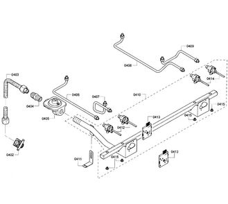 Manifold Assy Diagram and Parts List for PRD304GHU 06 Thermador Range