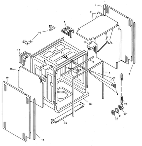 Tank Assy Diagram and Parts List for SHU9956UC 12 Bosch Dishwasher