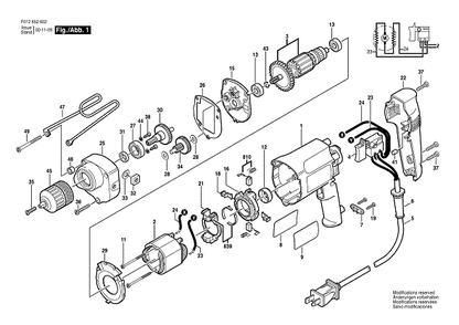 Part Location Diagram of 2610910300 Bosch Tool 3/8 KEYLESS CHUCK