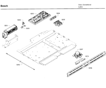 Latch Diagram and Parts List for HBL8650UC 11 Bosch Wall Oven