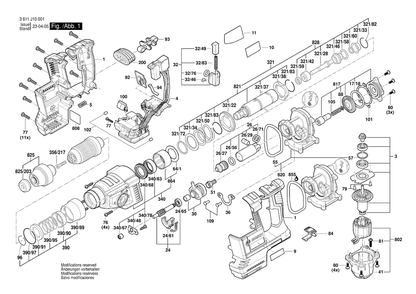 Part Location Diagram of 160111A91K Bosch Nameplate