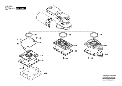 Diagram 2 Diagram and Parts List for GSS18V-40 3 601 JL0 110 Bosch Orbital or Palm Sander