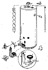 Replacement Parts Diagram and Parts List for 153335715  Kenmore Water Heater