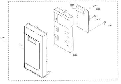 Control Panel Diagram and Parts List for HMV3052U 01 Bosch Microwave