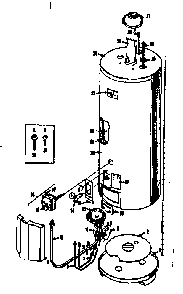 Replacement Parts Diagram and Parts List for 15333441  Kenmore Water Heater