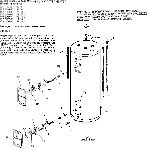 Replacement Parts Diagram and Parts List for 153316341  Kenmore Water Heater