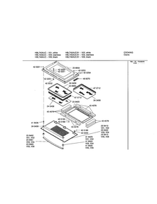 Door Diagram and Parts List for HBL745AUC 01 Bosch Wall Oven