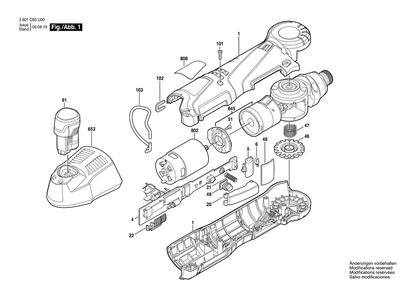 Part Location Diagram of 2607226201 Bosch Fast Charger