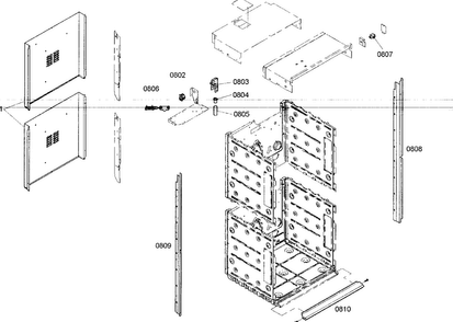 Mounting Diagram and Parts List for MED272ES01  Thermador Wall Oven