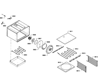 Oven Cell Diagram and Parts List for PRD304EG 11 Thermador Range