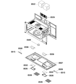 Bottom Assy Diagram and Parts List for HMV5051U 01 Bosch Microwave