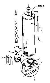 Replacement Parts Diagram and Parts List for 153332371  Kenmore Water Heater