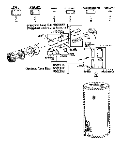 Vent Kit Diagram and Parts List for 153334512  Kenmore Water Heater