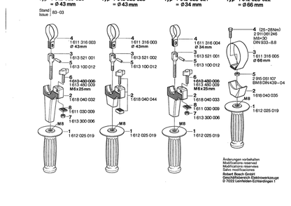 Diagram Diagram and Parts List for 1612025020  Bosch Miscellaneous