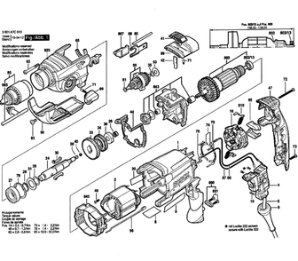 Drill Hammer Diagram and Parts List for HD19-2D  Bosch Hammer