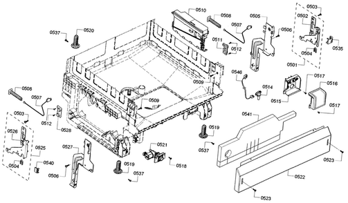 Base Diagram and Parts List for SHX4ATF5UC 12 Bosch Dishwasher
