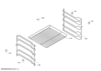 Diagram 5 Diagram and Parts List for HBE5452UC-35  Bosch Wall Oven